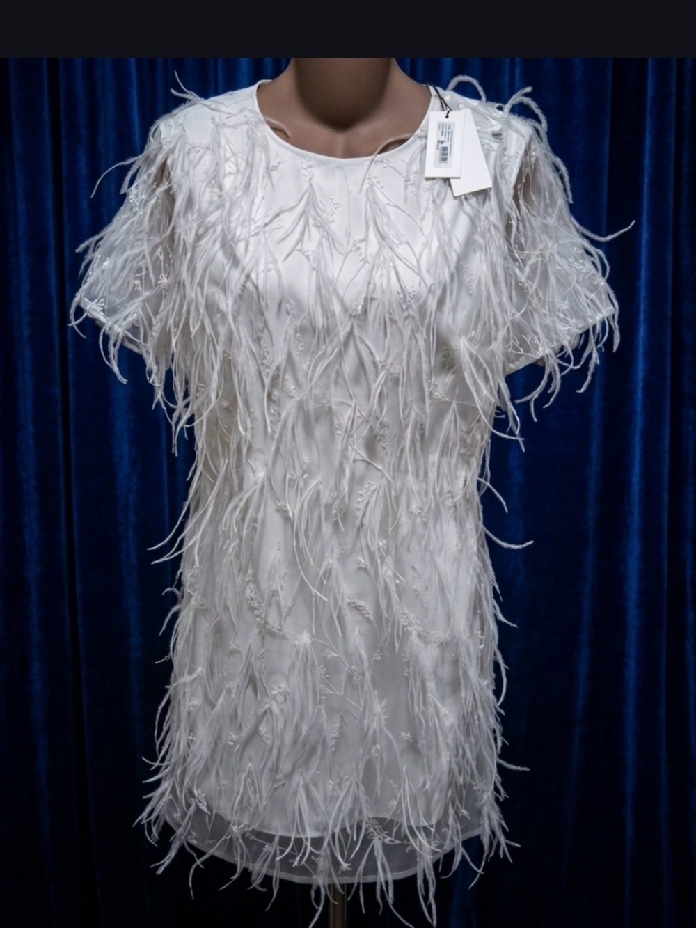 NWT  Milly Rana Feather Shift Dress. Size 2